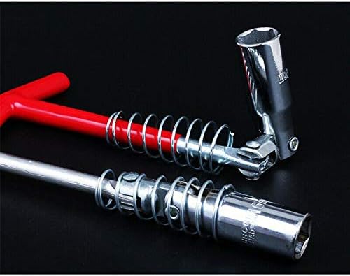 Spark Plug Spanner BE-TOOL 21MM Spark Plug Removal Tool T-Handle Universal Joint for Fastening and Demolition Long