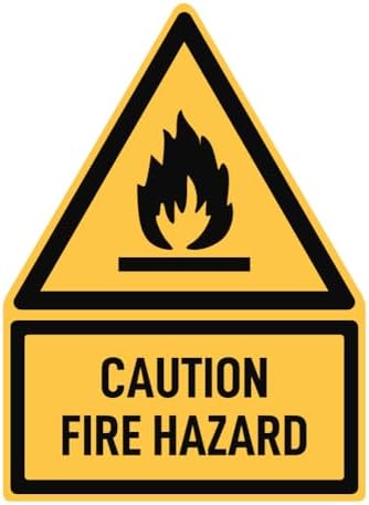 Sticker: 300 x 200 mm, 1 piece – Warning Fire Hazardous – Language ...