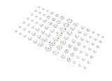 1Sheet 91pcs Assorted Size 5MM/8MM/10MM/12MM Self-adhesive Jewels Rhinestone Crystal Shiny Stickers...
