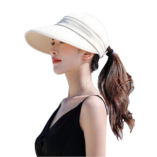 Casquette Visiere Sport Eté Chapeau de Soleil Démontable Capeline Femme Large Bord Pliable Chapeau de Plage Voyage Protection UV Cassquette de Baseball Piscine Camping...