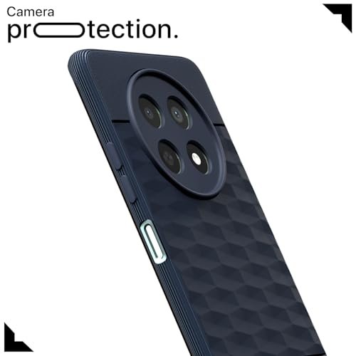 Image of Outlouders Bumper Case for Realme Narzo 70x 5G / N65 / Realme 13 /12 / 12X 5G / C65 | Full Camera Protection | TPU Soft Flexible Shockproof Back Cover (Blue)