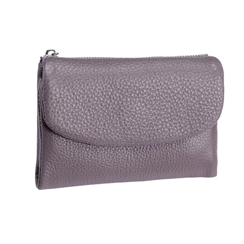 Joyfullygo Wallet, Joyfullygo Unisex Pebble Leather Wallet, 2025 New Updage Genuine Leather Coin Purse with Credit Card Holder, Coin Holder & Cash Slots (Purple)