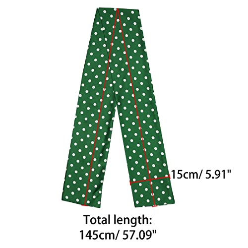 Allegra K Women Retro Polka Dots Skinny Scarf Neck Scarves Wrap Long Neckerchief Hair Band3