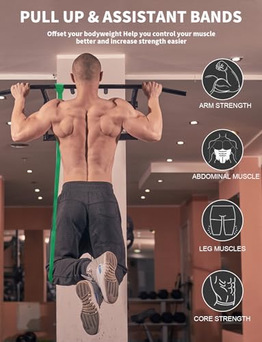 Image of Pull Up Bands, Resistance Bands Set, Exercise Workout Bands for Men & Women, Ideal for Body Stretching, Physical Therapy and Muscle Training