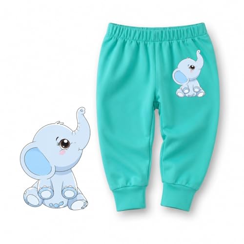 Image of superminis Unisex Cotton Pajama Pants for Boys & Girls Combo Pack | Kids & Baby Soft Sleepwear Pyjamas with Animal Cartoon Print | Toddler Breathable Nightwear Bottoms