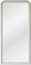 Vente-unique - Large Paulownia wood mirror - W 80 x H 180 cm - matt white - Heloise