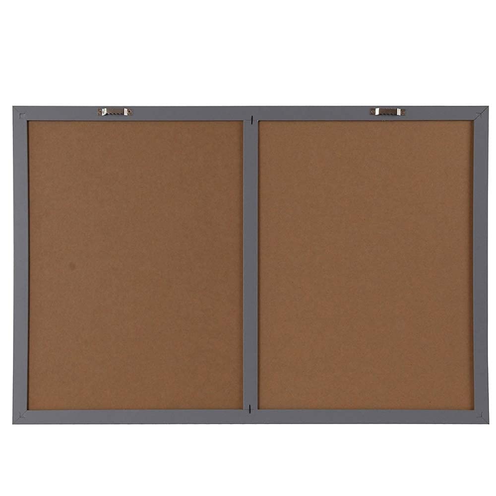 Bakaji Lavagna Magnetica con Bacheca Memo in Sughero Combinata 60 x 40 cm Cornice in Legno con Set Gessetti 2 Magneti e 6 Puntine Design Moderno Lavagnetta Casa Cucina Ufficio (Bianco)