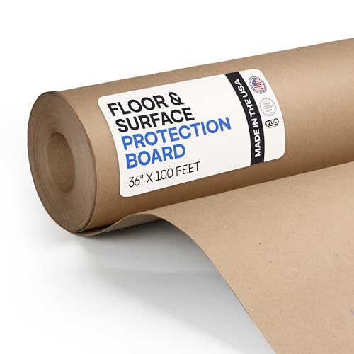 Image of Construction Paper 36 inch x 1200 inch (100 feet, 300 sq.ft.) - Extra Thick Floor Covering for Protection (20 mil, 200 lbs) - Contractor Paper for Remodeling & Surface Protection by IDL Packaging