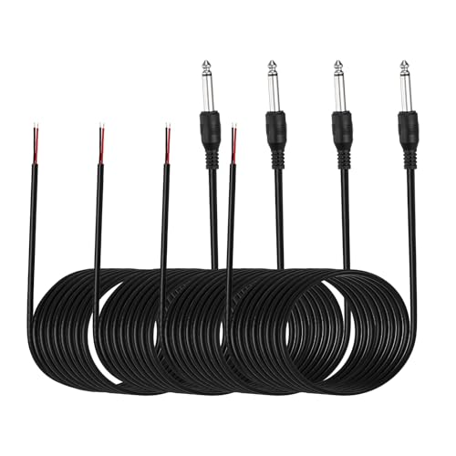 MECCANIXITY cable audio 1/4'' 6.56ft 24AWG pack 4 miniatura 1
