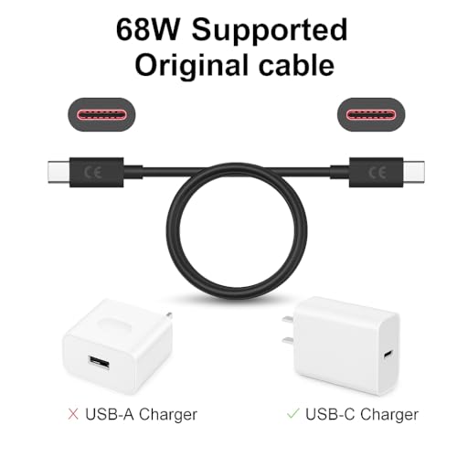 Image of Motorola 68W USB-C to C E-Marked Cable,3.3ft Fast TurboPower Cable for Motorol Edge 50 Fusion /50 Pro /50 Ultra Motorola Edge 60 5G /60 Pro /60 Fusion /60 Ultra /Moto G Series (6 Month Warranty)