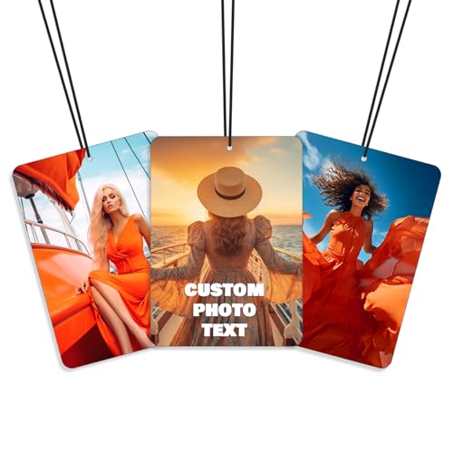 Personalized Air Freshener For Car Custom Air Freshener for Car with Text/Photo (Vertical square1)