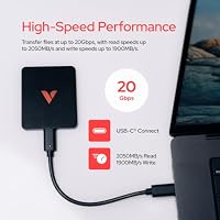 Verbatim Snapback UltraSlim Externe SSD 2 TB, MagSafe, USB 3.2 Gen 2x2, 4K, Solid State Drive – Ansicht 3