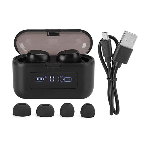 fosa1 Bluetooth Headphones Wireless Earbuds in Ear Wireless Earphones Iposible Wireless Earphones 5.0 LED Display Earphone Touch Control Headset Digital Display Headphones Binaural Headset(Schwarz)