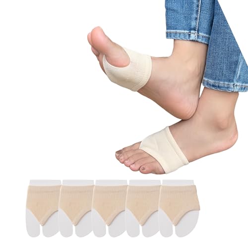 Image of DUNKOING Womens Open Toe Half Socks Peep Toe Topper Sock for Sandal Mule Flip Flop Clogs Forefoot Liner Socks 5-9