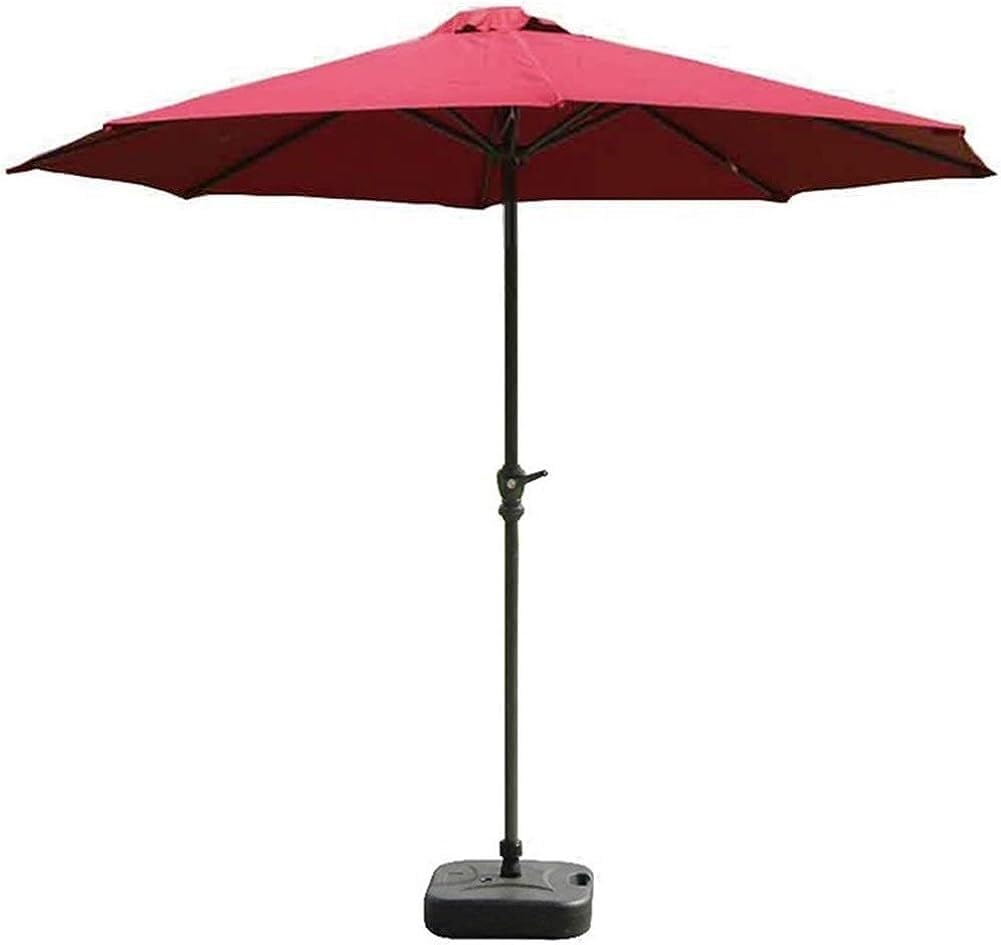 Garden Parasol Umbrella Beach Umbrella Garden Patio Umbrella - Outdoor Market Table Umbrella with Crank for Garden Deck Backyard and Pool Side(9ft/270cm-Brown)