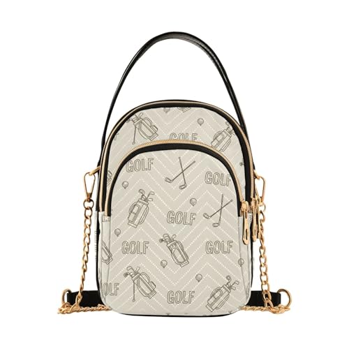 Image of MCHIVER Golf Crossbody Bag for Women Cell Phone Purse Wallet with Removable Chain Shoulder Handbag