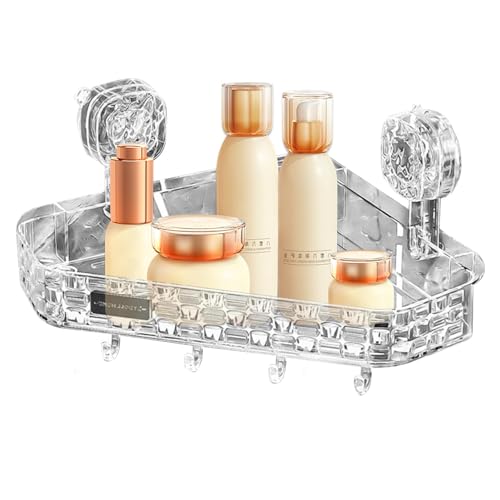Panier de rangement étagère murale de douche sans perçage pratique - 2