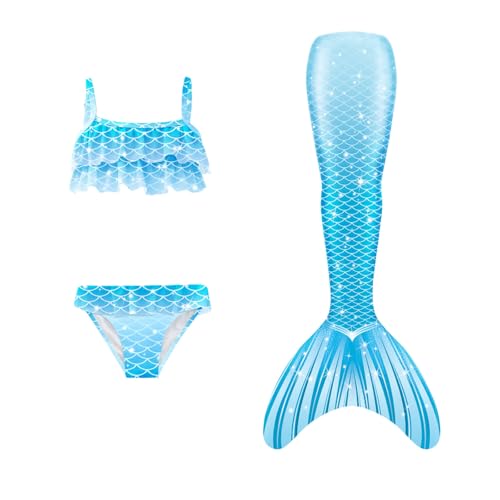 LCpddajlspig Badekleid Mädchen, Meerjungfrauenflosse Mädchen Mit Bikini...