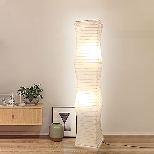 Lámparas de pie de papel contemporánea con elegante pantalla y casquillo E27