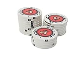 keramik pokerchips Keramik suplaya 25 Pokerchips Keramik 10,5g Fire-Spades hochwertige Markenware einzigartig (weiß - Wert 1)