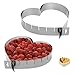 Herzbackform Tortenring Verstellbar, Edelstahl Backrahmen,Unterschiedlich Große Herzen Form Verstellbarem Kuchenform,2 Stücke