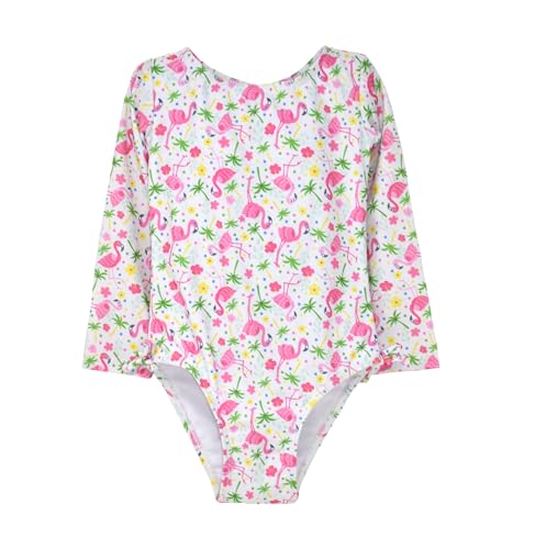 Image of Flap Happy Baby Girls' UPF 50+ Charlie L /S Rash Guard Swimsuit
