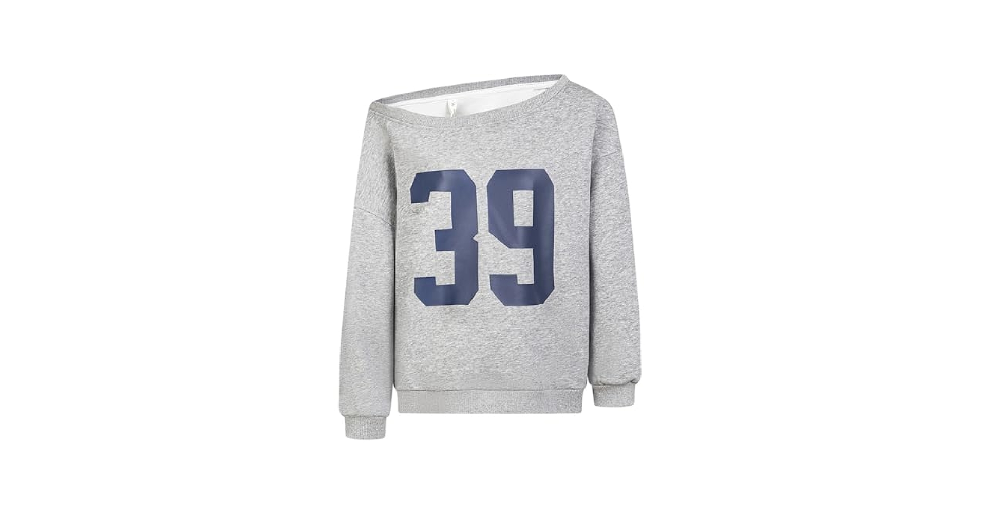 トップス Logo Emb Off Shoulder Sweatshirt Malibu Off Shoulder Sweatshirt - Navy | Fashion Nova