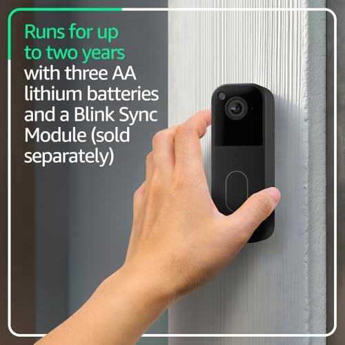 Image of All-new Blink Video Doorbell with 1-Year Subscription - Head-to-toe HD view, two-year battery. Required Sync Module not included - Add On (Black)