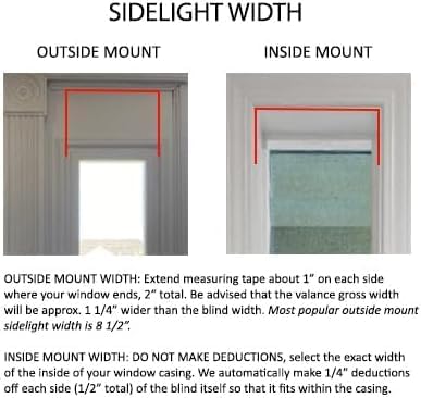 Blinds House Solution, Custom Made 2 Inch Faux Wood Sidelight Single Blind for Door, Cordless Wand Tilt Only, Inside or Outside Mount, Pearl (Light Ivory)