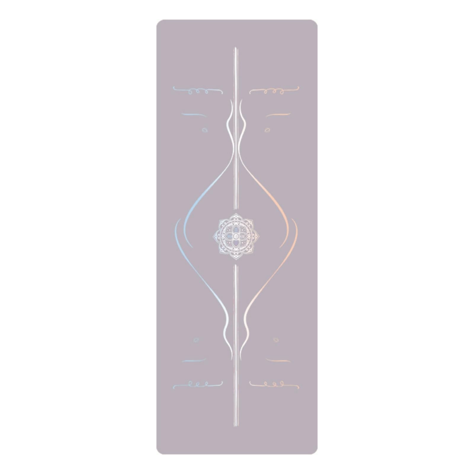 Tappetino Antiscivolo Fitness Tappeto Allenamento Palestra Materassino con Doppio Grip Assorbente Umidità Base in Gomma Spesso 5mm Adatto per, Grigio Viola