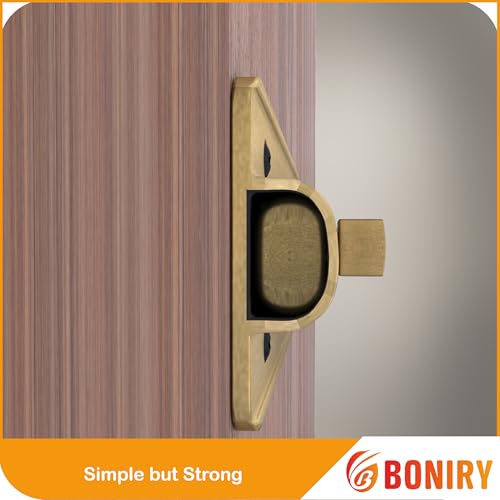 Image of Boniry Premium Heavy Duty Door Latch | Door Stopper Lock | Main Door High Security and Home and Office Doors for Wooden and PVC Door Latch (4, Brass)