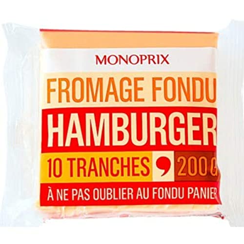 Monoprix Fromage fondu hamburger - Le sachet de 10 tranches, 200g