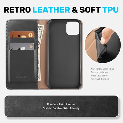 Étui flip magnétique iPhone 15 avec support réglable et protection antichoc 360° - 3