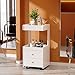 Salon Trolley Cart, Esthetician Cart with 2 Drawer & 2 Trays, 2 Lockable Wheels Hair Styling Station, Tool Organizer Storage Cabinet for Beauty Spa Barbershop, White