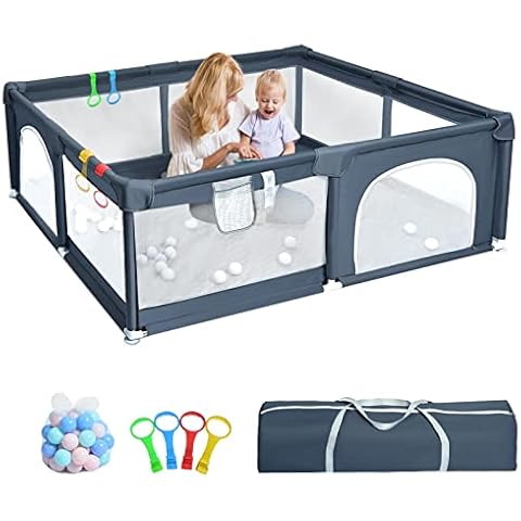 HABOWN Parque Infantil Bebe de 150x180cm con Malla Transpirable Cover