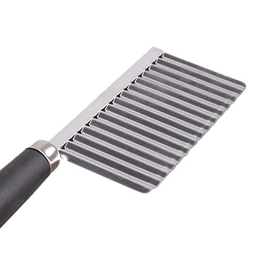 UPKOCH Potato Crinkle Cutter Crinkle Cutting Tool French Fry Slicer Stainless Steel Blade