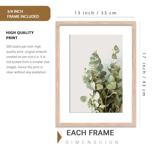 Image of HOTHOUSE Abstract Painting Wall Art Home Decoration Paintings With Frame For Living Room Bed Room Hotel Wall Decor Digital Reprint Set of 3 (13X17 inch)