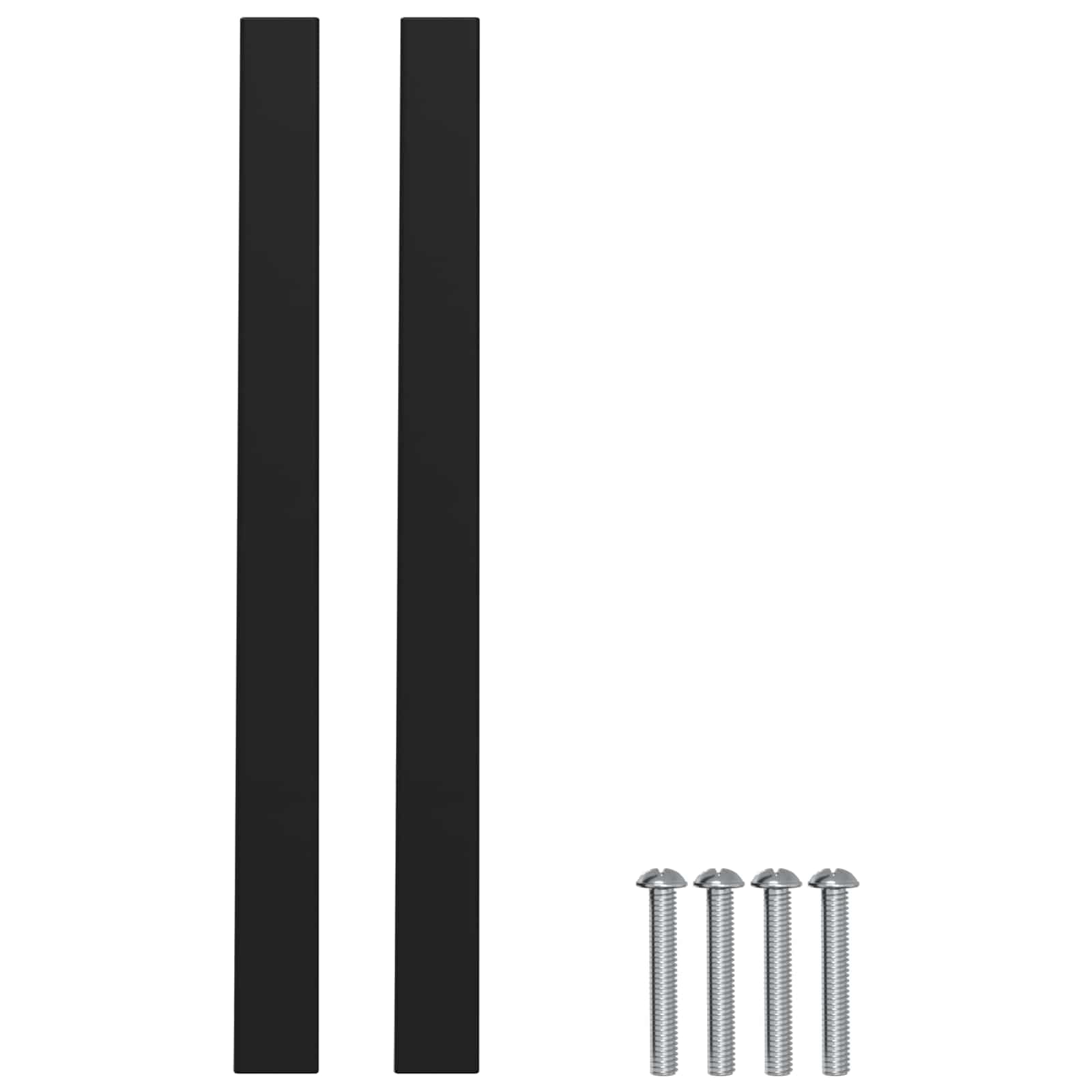 Set di 12 maniglie per armadi, colore nero, in acciaio inox, 150 mm, moderne, opache per mobili da cucina, comò e cassetti, maniglie angolari per credenze e ante degli armadi