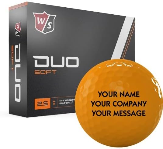 Wilson Staff 2023 Duo Soft Orange Personalized Golf Balls