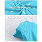 isnowood UPF 50+ Swim Shirts for Men, Sun Protection Short Sleeve Rash Guard Mens Quick Dry Surf Athletic Beach Shirt - Image 3