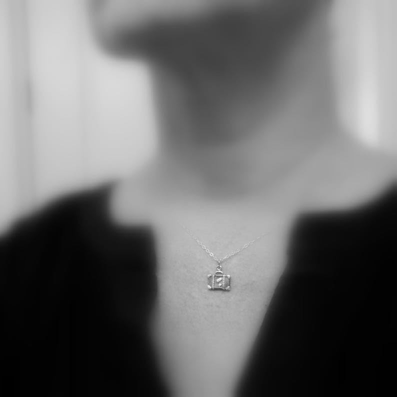 Collier valise argent sterling 925 pendentif explore voyage - 4