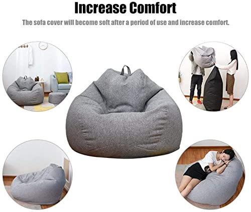 QUERT Klassischer Sitzsack-Sofa-Bezug für Sessel und Sofa, für Erwachsene und Kinder, ohne Füllung, mehrere Größen – Bild 6