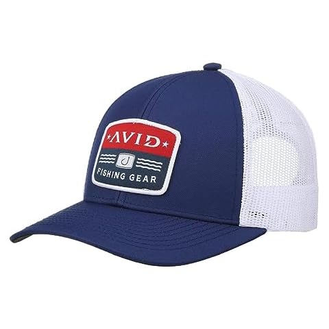 Avid Gear Fishing Trucker Hat Mesh Back All Waters Fishing Trucker Hat One Size - Liberty Midnight Blue Cover