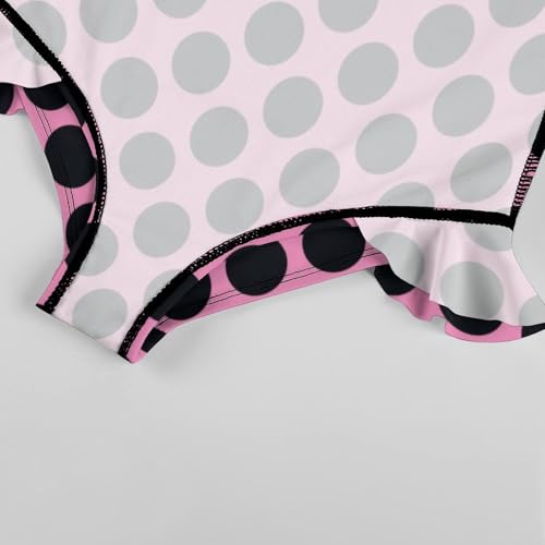 Image of Girls One Piece Swimsuit Polka Dots Ruffles Swimwear Bathing Suits 3-12 Years