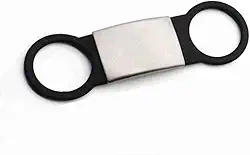 Plaquinha Pingente de Identificação Personalizada Pet Cachorro Gato Coleira Preto