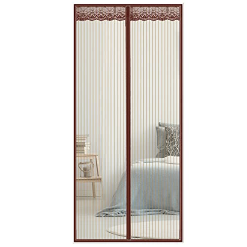 XWSM Porte Moustiquaire Magnétique avec Rideau en Maille Robuste Et Porte Moustiquaire Magnétique À Cadre Complet, Facile À Installer, Collage sans Perçage pour Portes Coulissantes De Balcon De Salon