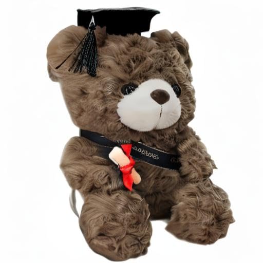Crunier – Peluche Chat Diplômé – 20 Cm – Avec Chapeau De Docteur, Diplôme Et Certificat – Cadeau De Réussite Scolaire