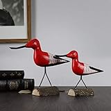 Größe: wie abgebildet Mnjin Hauptdekoration, Skulpturen, Tiermodellierung Nordische Holzvögel Art-Deco-Kunsthandwerk Figur Statuen Statuettenskulpturen für Wohnzimmer Weinschrankdekorationen Desktop-Möbel