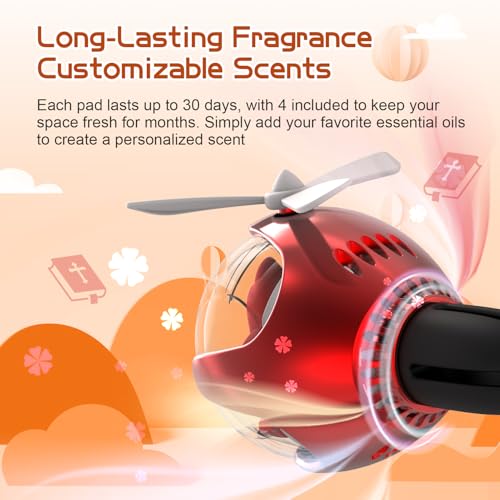 Image of Jesus Loves You Car Air Freshener with 6-Color Auto Light Up & 4 Scented Pads - Subtle Fragrance, Decorative Auto Accessories, Cute Mother's Day and Father's Day Small Gifts