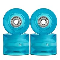 NONMON 4X Skateboard Wheels 60mm 78A LED Light Replacement Longboard Wheels Cruiser Wheels with ABEC-9 608ZZ Bearings, Blue